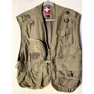 Suisse Sport Mens Field Vest Large Brown Hunting Fishing Shooting NWT